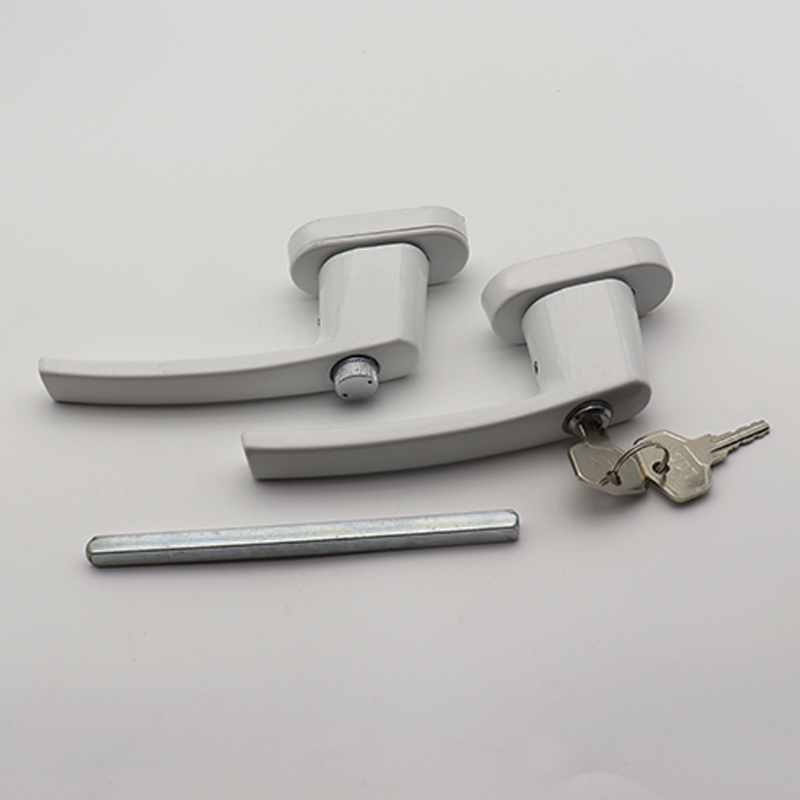 Aluminum solid lever handle curtain wall lock handle with key ...