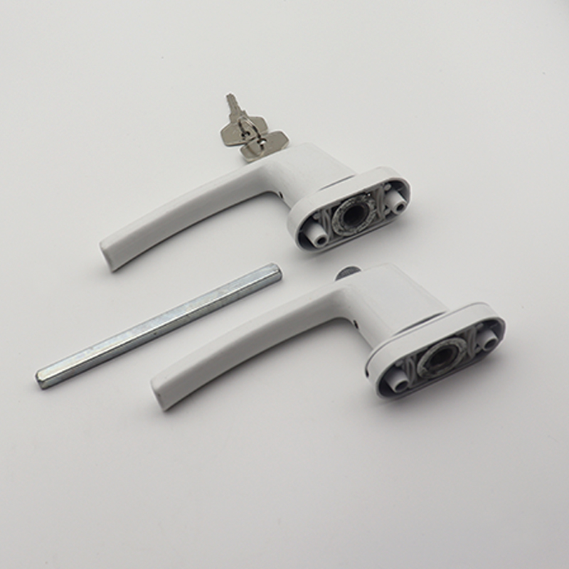 Aluminum solid lever handle curtain wall lock handle with key ...